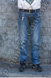 Leg Head Man Casual Jeans Slim Street photo references